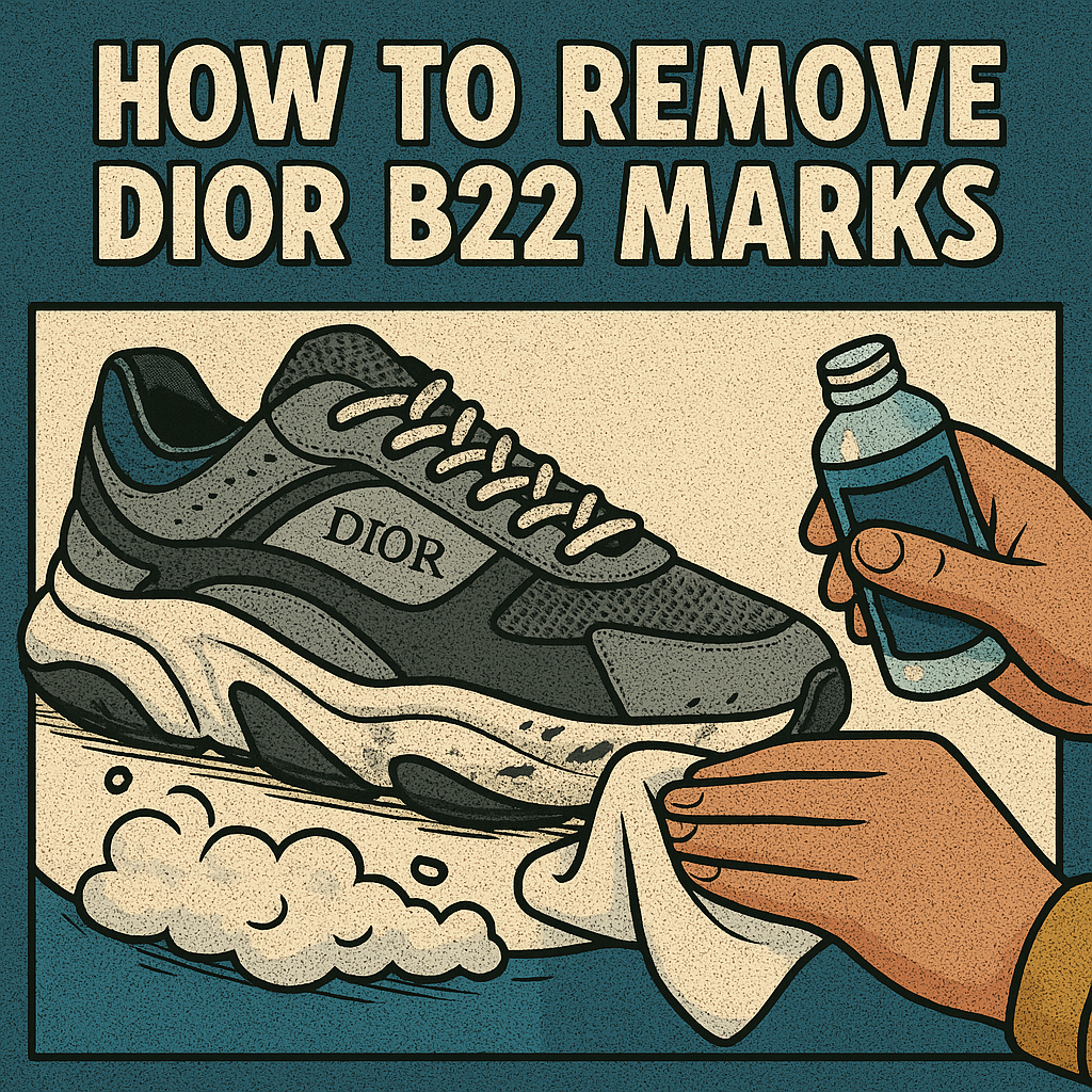 How to Remove Black Marks from Dior B22 Trainers (Midsole Focus)