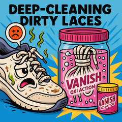 The Easiest Way to Deep Clean White Stained Shoe laces