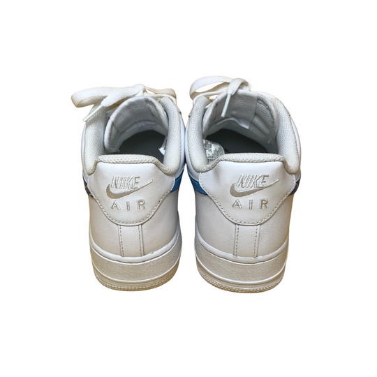 Nike Air Force 1 Triple White (Custom Wave Swoosh) | Size UK8 US9 EU42.5